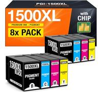 Supply Guy 1500XL Ink Cartridges compatible with Canon PGI-1500XL for MAXIFY MB2750 MB2700 MB2150 MB2050 Multipack 8 Printer Cartridges