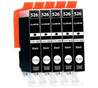 Supply Guy 5 Ink Cartridges compatible with Canon CLI-526 BK Black for IP4850 IP4950 IX6550 MG5140 MG5150 MG5200 MG5240 MG5250 MG5300 MG5340 MG5350 MG6150 MG6250 MG8150 MG8240 MG8250 MX715 MX885 MX895