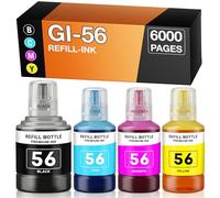 Supply Guy GI-56 Ink compatible with Maxify GX3050 GX4050 GX6050 GX7050 compatible with Canon GI56 Pigment Ink (4x Multipack)