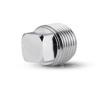 SUPPLYGIANT 1/2" Chrome Plated Brass Plug Pipe Fitting for Water Supply Lines Premium Quality Corrosion Resistant