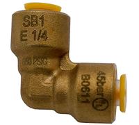 Supplying Demand SB1 1/4 Inch 90 Degree Elbow Quick Connect HVAC Brass Coupler Fitting