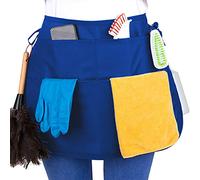 SupplyMaid Pocket Waterproof Professional Cleaning Apron. Made for Pro Cleaners. Like a Cleaning Caddy Around Your Waist (Royal Blue, Small)