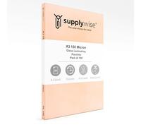 Supplywise A3 Laminating Pouches, 100 x Laminating Sheets A3, 150 Micron Transparent Gloss Durable A3 Laminating Pouches, Great for All presentations - Flexible Rigidity for Everyday Use