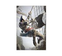 SUPPOR Assassin's Creed Black Flag Poster Canvas Poster Bedroom Decor Landscape Office Room Decor Gift 12x18inch(30x45cm)