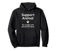 Support Animal Paw Print Pet Owner Couple Pullover Hoodie