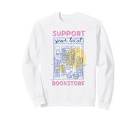 Support Bookstore Book Lover Reading Library Cat Novel Art Sweatshirt