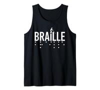 Support Braille Awareness Dots Braille Blind Tank Top