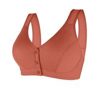 Support Bras for Large Breasts Comfort Women's Comfortable and Sexy Transparent Shoulder Strap Cordless Backless Spongeless with Convertible Shoulder Straps Easy Lingerie (Orange, 38)