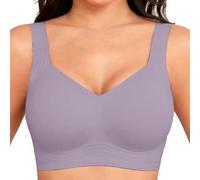 Support Bras for Older Women, 2026 Jelly Bra for Women UK Solid Wireless Seamless Push Up Comfort Bras with Removable Breathable Support Padded and Adjustable Straps for Sleep Everyday Wear Purple