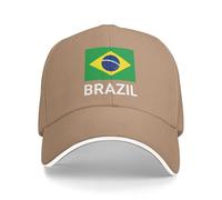 Support Brazil Flag Hat Brazilians Caps for Men Women I Stand with Brazil Baseball Cap Trucker Hats Natural