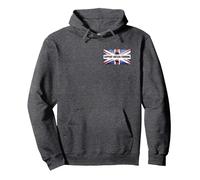 Support British Farming And Agriculture Pullover Hoodie, Adult Unisex, Dark Heather Grey, X-Large