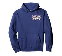 Support British Farming And Agriculture Pullover Hoodie, Adult Unisex, Navy Blue, Large