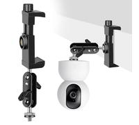 Support Camera Bracket, 360 Degree Adjustable Surveillance, Mounting Bracket for Camera Clip with 1/4 Thread for Indoor and Outdoor Use, 1 Piece Black