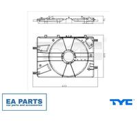 Support, cooling fan for OPEL ASTRA J TYC 825-0016-1 NEW