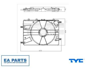 Support, cooling fan for OPEL ASTRA J TYC 825-0016-1 NEW