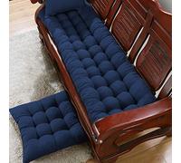 support cushions for sitting on chair 120x40cm Thickened cotton bench cushion with anti-slip design and securing straps on both sides. Suitable for recliners, benches, solid wood sofas, swin