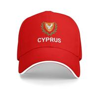 Support Cyprus Hat Cypriot Caps for Men Women I Stand with Cyprus Emblem Coat of Arms Baseball Cap Red