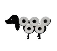 Support de papier toilette en forme de chien noir original - Autoportant, rangement décoratif pour salles de bains et cuisines, parfait pour les amoureux des chiens