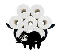 Support de papier toilette en forme de paresseux en métal noir - Fixation murale ou autocollante, rangement animal amusant pour salles de bains, apprécié des amateurs de paresseux,1 Pcs