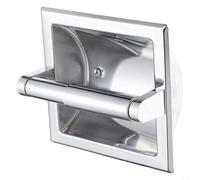 Support de papier toilette encastré dans le mur - Distributeur intégré, accessoire essentiel pour salle de bains, idéal pour les rénovations,silver