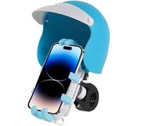 Support de téléphone pour moto - Support de guidon anti-vibrations avec design de chapeau rigide, pince mobile rotative à 360° pour motos, scooters, réglable pour la plupart des smartphones, 5,31