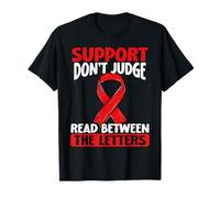 Support Don’t Judge Read Between The Letters Dyslexia T-Shirt