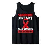 Support Don’t Judge Read Between The Letters Dyslexia Tank Top