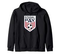 Support Equal Pay for Womens Soccer Athletes Gift Zip Hoodie