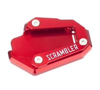 Support Extension Pad Motorcycle Side Stand Pad For Ducati Scrambler Desert Sled Full Throttle Icon Dark Cafe Racer 1100 Kickstand Plate Extension Soporte Ampliar Placa(Red)