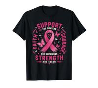 Support Faith Courage Strength Breast Cancer Awareness T-Shirt