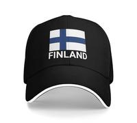 Support Finland Flag Hat Finns Caps for Men Women I Stand with Finland Baseball Cap Trucker Hat Black