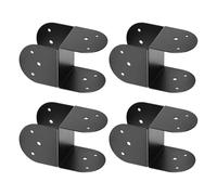 Support for Poles 10 x 10 cm Robust Waterproof Attachment | Set of 4 Wooden Roof Beam Brackets for Indoor Outdoor Garden Porch Fence Terrace Roof Gazebo Gate