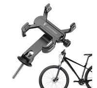 Support for telephone vélo - Clip guidon 4 rotatif taps à 360° | Support téléphone universel Moto et Scooter pour Smartphones de 2.3 to 3.7 inches, support telephone vélo réglable pour la navigation