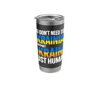 Support for Ukraine: Human Unity & Empathy Design Stainless Steel Insulated Tumbler