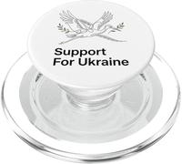 Support For Ukraine Peace Stork Embroidery Pattern PopSockets PopGrip for MagSafe