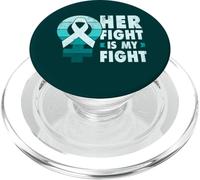 Support for victims of sexual assault, teal ribbon PopSockets PopGrip for MagSafe