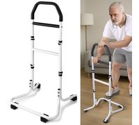 Support Frame Aluminum Lightweight, Adjustable Assist Bar For Seniors Standing Up, Chair Stand Assist, 440 Lbs Capacity, Non-Slip Base, Foam Grip Safety Rail For Toilet, Sofa, Bed