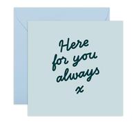 Support Greeting Card - Here For You Always - Sweet Message Card for Family Friend Partner Son Daughter Niece Nephew Mum Dad Wife Husband Boyfriend Girlfriend Him Her - Comes with Stickers