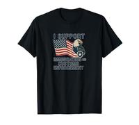 Support Immigration Customs USA Eagle Flag T-Shirt