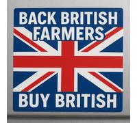 Support Local Agriculture - Back British Farmers - Buy British Bumper Sticker (10 x 10 CM)