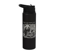 Support Local Dumpster Divers Raccoon and Bear Foraging Stainless Steel Insulated Water Bottle