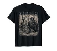 Support Local Dumpster Divers Snakes Crows Funny Grunge T-Shirt