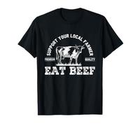 Support Local Funny Farmers Farming Buy Eat Beef Farmer T-Shirt