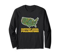 Support Local Pollinators Bee Conservation Gardener Long Sleeve T-Shirt