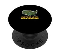 Support Local Pollinators Bee Conservation Gardener PopSockets Adhesive PopGrip