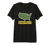 Support Local Pollinators Bee Conservation Gardener Premium T-Shirt