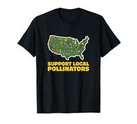 Support Local Pollinators Bee Conservation Gardener T-Shirt