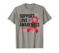 Support Love Awareness HIV Red Ribbon T-Shirt