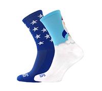 SUPPORT Men's Cycling Socks, Breathable technology non slip fibre unisex funny patterns cyclist accessories for Hiking Walking Climbing Bike Riding Essentials, The Rocket, 10-11 UK / 45-46 EU