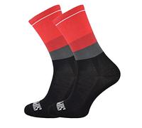 SUPPORT Men's Cycling Socks, Breathable technology non slip fibre unisex funny patterns cyclist accessories for Hiking Walking Climbing Bike Riding Essentials, Tone's Red, 8-9 UK / 42-44 EU